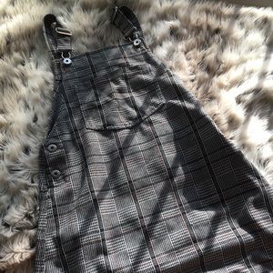 Plaid H&M overall dress